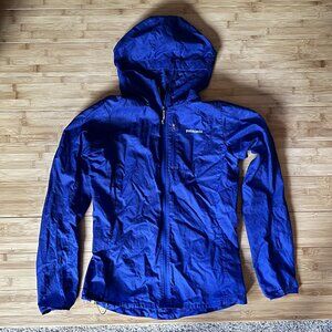 Patagonia Blue Womens Windbreaker Jacket Hooded Full Zip Lightweight Size XS